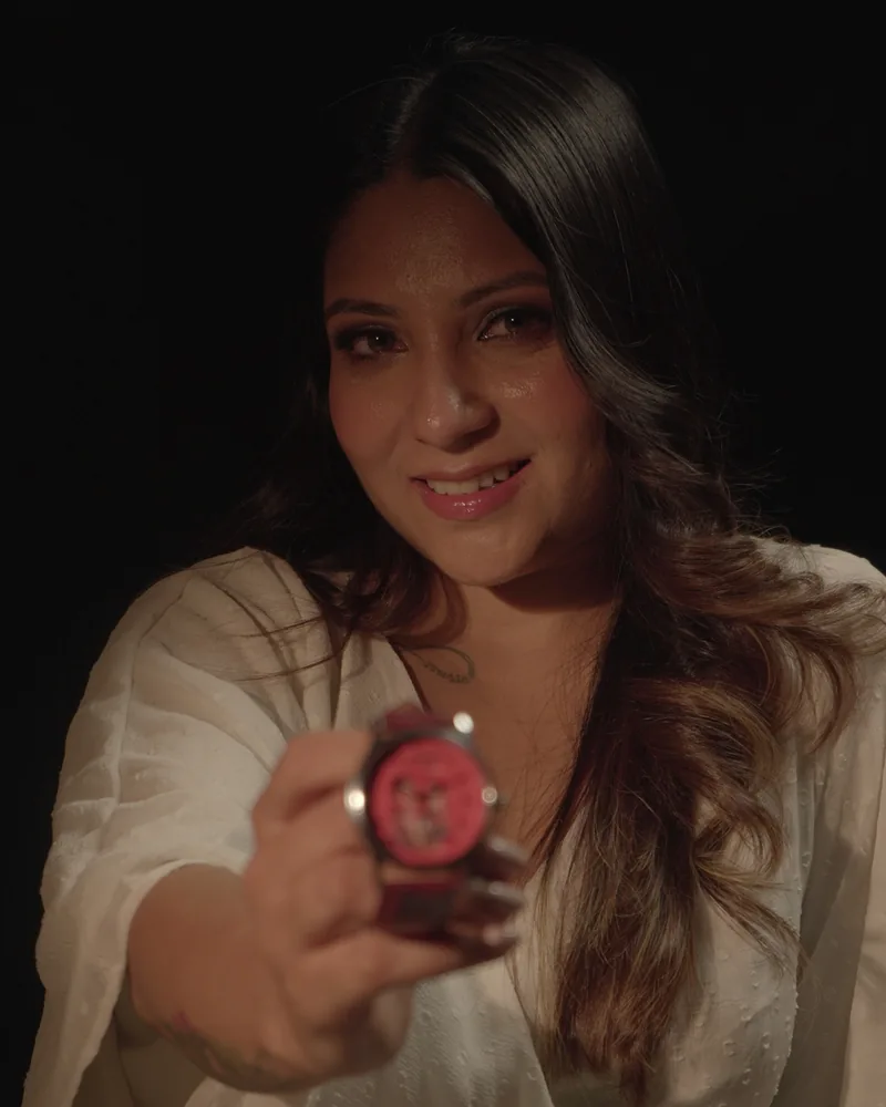 SRS Watch polished case on wrist
